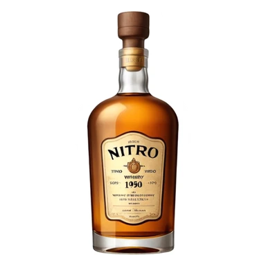 Whiskey Flasche MIT DER AUFSCHRIFT NITRO WHISKY 1990 sticker