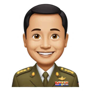 Thai military former dictator Prayut as emoji sticker