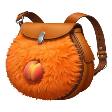 peach + bum bag sticker