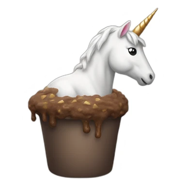 unicorn on a poop sticker
