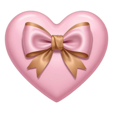 Baby pink heart with a light Carmel color boe sticker