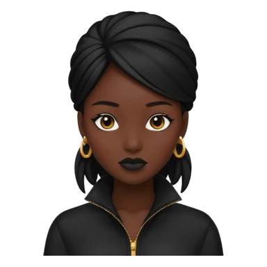 stylish girl in black sticker