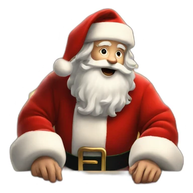 father christmas gambling sticker