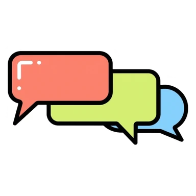 messaging app icon with text bubbles sticker
