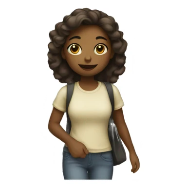 Girl going shopping  sticker