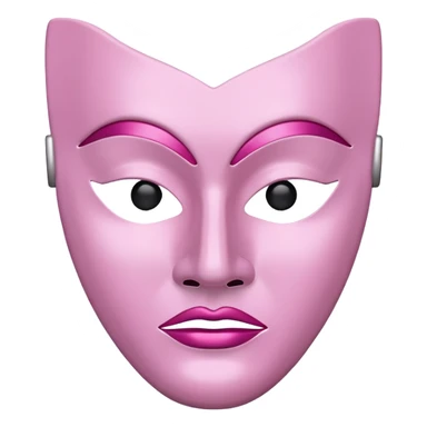 Pink Sad theater mask sticker