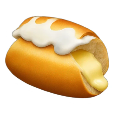 bolillo con crema sticker