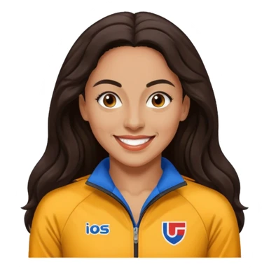 Florence Griffith Joyner with dark brown hair sticker