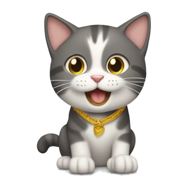 Gato hacendo alabares sticker