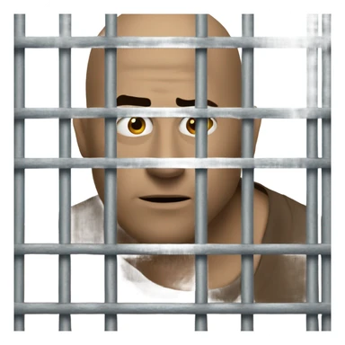 Man in cage sticker