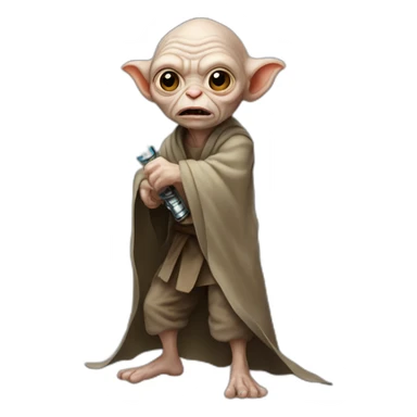 Golum with a lightsaber sticker