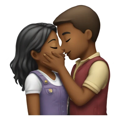 boy kissing girl sticker
