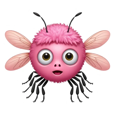 pink fly animal sticker