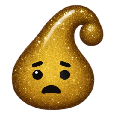 glitter poop sticker
