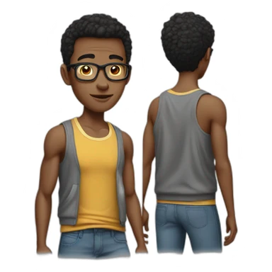 skinny nerd with tank top sticker