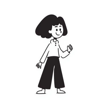 Ava as a hand-drawn doodle, playful and casual style sticker