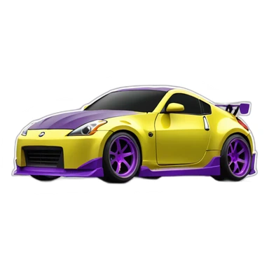 350z drift tuning purpel sticker