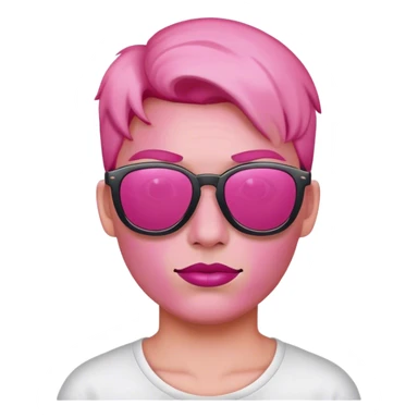 😎 este emoji com óculos rosa por favor  sticker
