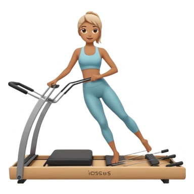 A girl doing pilates reformer sticker