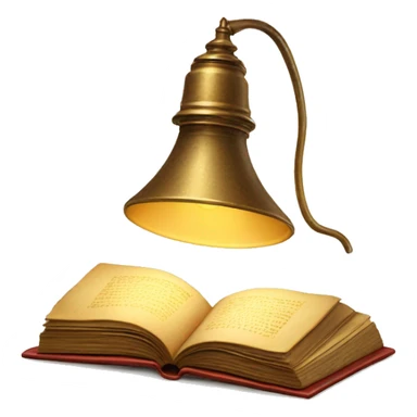 vintage lamp with open book sticker