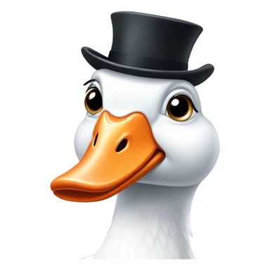 White goose with monocle  sticker