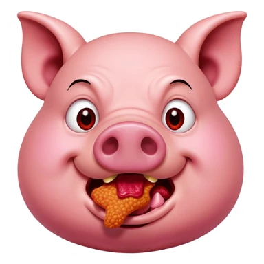 angry pig eating TAKIS sticker