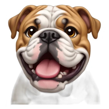 birthday english bulldog sticker