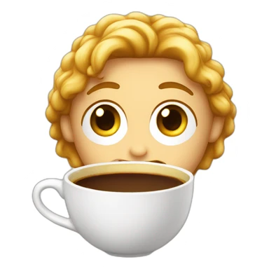 una taza de cafe con mi cara sticker