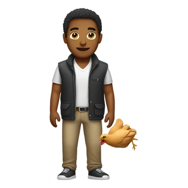 Man with chicken legs sticker