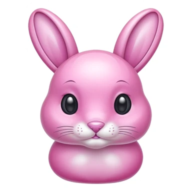 crystal bunny pink sticker