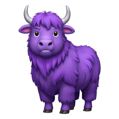 a purple yak sticker