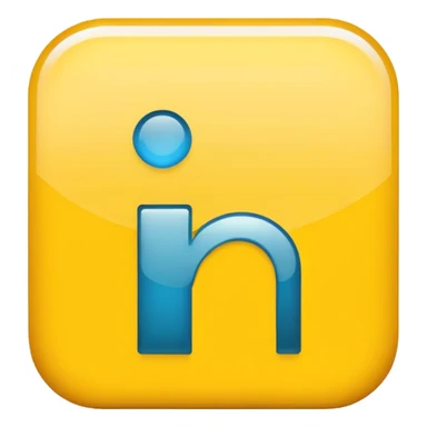 A yellow linkedin logo  sticker