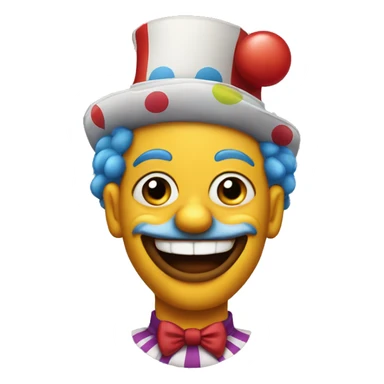 Circus clown sticker