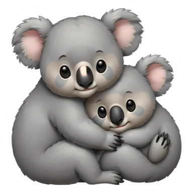 Cute koalas snuggling sticker