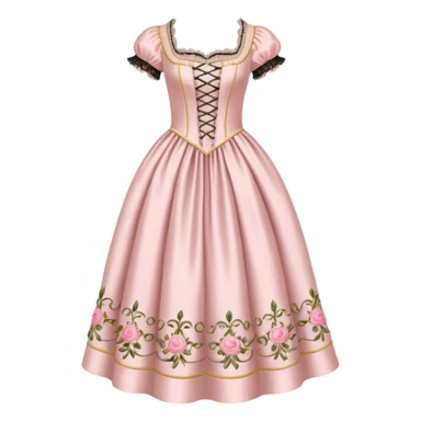 rococo pale pink dress sticker