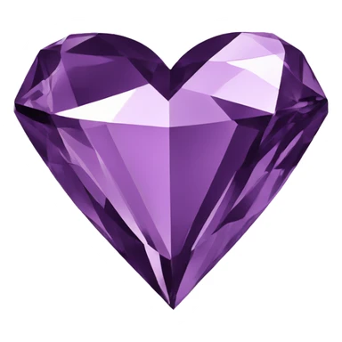 Heart shaped 56-carat purple diamond sticker