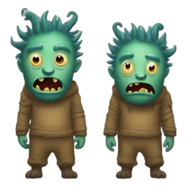 Monstre a deux tete sticker