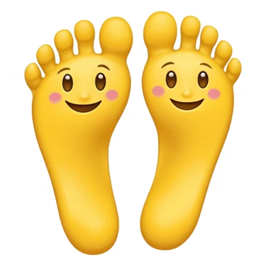Happy face with ￼feet  sticker