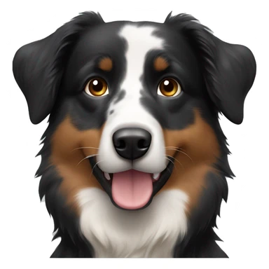 black australian shepherd dog with black muzzle sticker