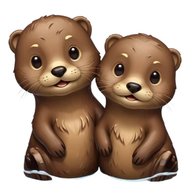 Two otters sticker