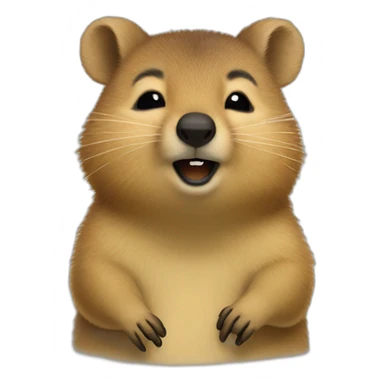 quokka eyes closed mouth closed sticker