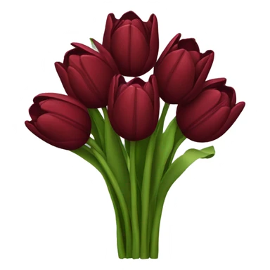 Dark red tulip bouquet  sticker