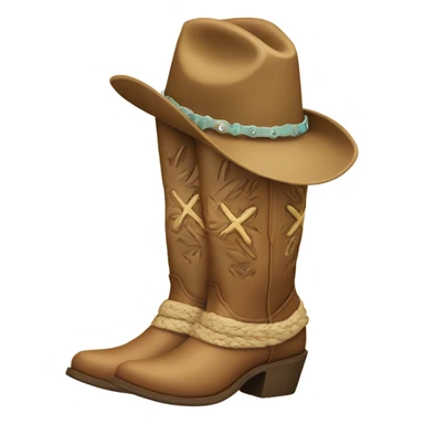 Beach cowgirl boots sticker