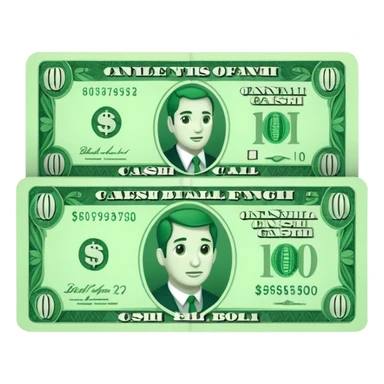 single cash bill 2d format sticker