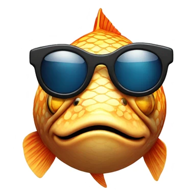Fish with sunglasses sticker
