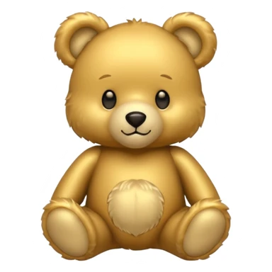 gold tedy bear sticker