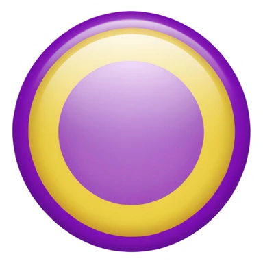Intersex pride flag with yellow background and purple circle in the middle  sticker