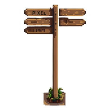 wooden signpost at crossroads sticker