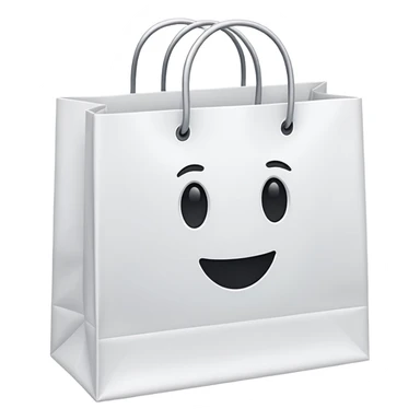 white shopping bag without face!  sticker
