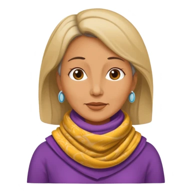 a woman, middle age, waring a tracheao stoma sticker